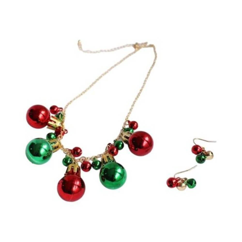 Necklace Set Holiday Christmas Jewelry Set Dangle Earrings Prom Bridal Jewelry